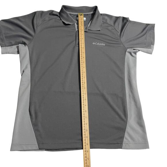 Columbia Polo Shirt Mens Medium Gray Omni Shade Omni Wick Short Sleeve 1637391 - Picture 7 of 9